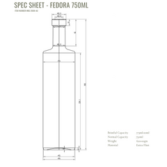 FEDORA GLASS BOTTLE