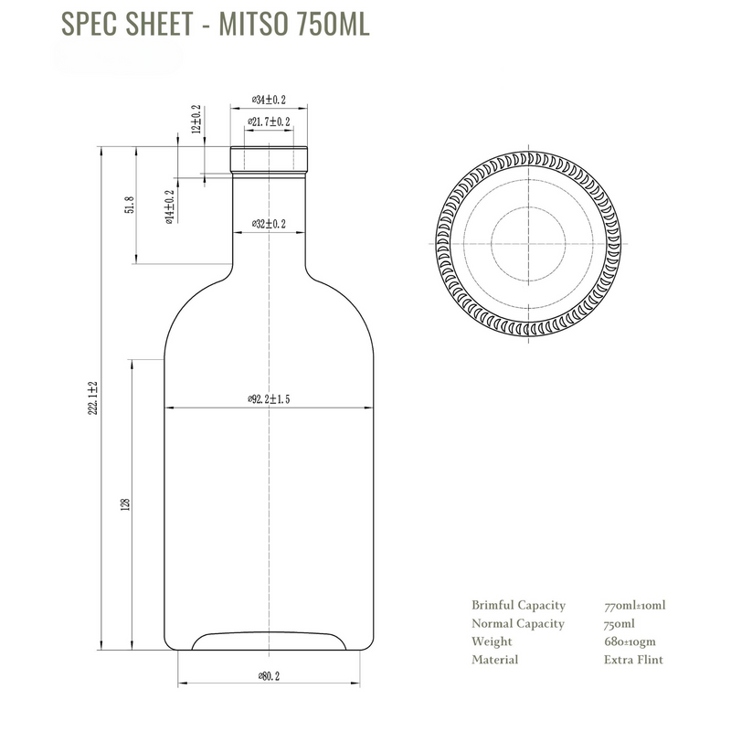 MITSO GLASS BOTTLE